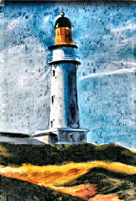 Watercolor by Alie — Lighthouse in the Dunes